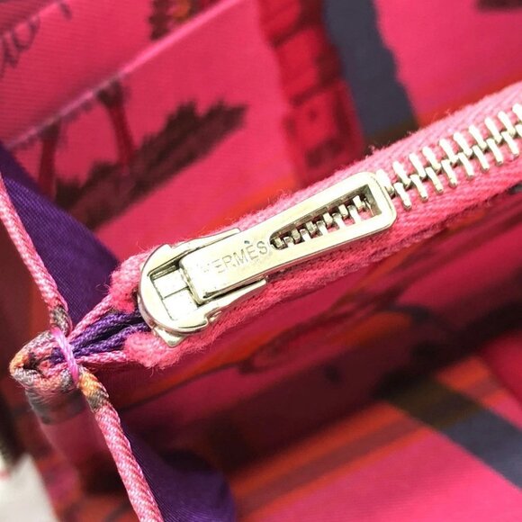 HERMES Azap Long Silk-In Long Wallet Wallet Long Wallet Epsom wine-red - Picture 9 of 14